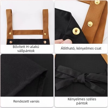 Nélküli ujjú kötény, Poliészter, Foltálló és vízálló, Modern Minimalista Stílus