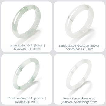 Kínai stílusú jáde karkötő Tianshan zöld jade-nel és aranyszállal – női modell