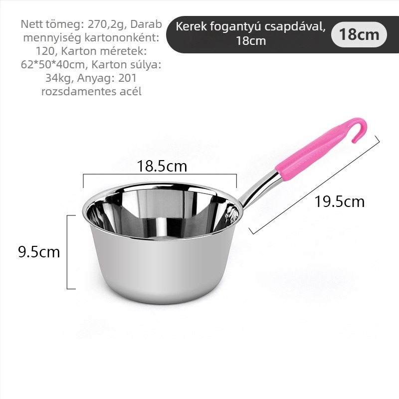 Kevan rozsdamentes acélból készült vízmerőkanál, integrált mélyített hosszú nyele