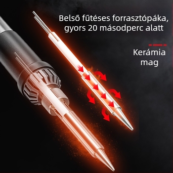 Delixi forrasztóvas belső fűtésű – otthoni készlet, állítható hőmérséklet, kerámiás fűtőelem, forrasztáshoz, desolderinghez és pirográfiához