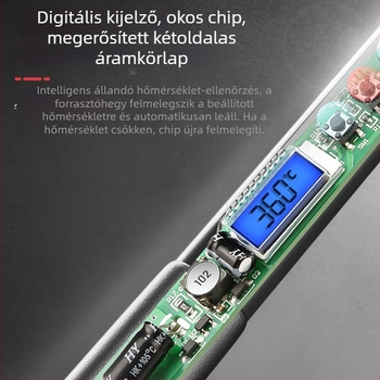Delixi forrasztóvas belső fűtésű – otthoni készlet, állítható hőmérséklet, kerámiás fűtőelem, forrasztáshoz, desolderinghez és pirográfiához