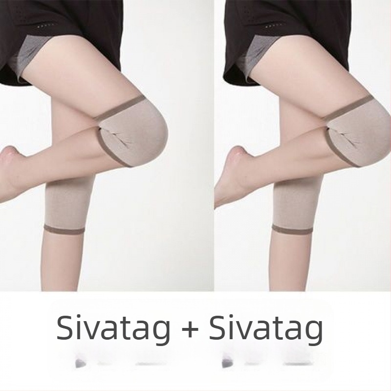 Térdvédők pamut-spandex anyagból, csúszásbiztos, vékony modell, felnőtteknek, sport használatra