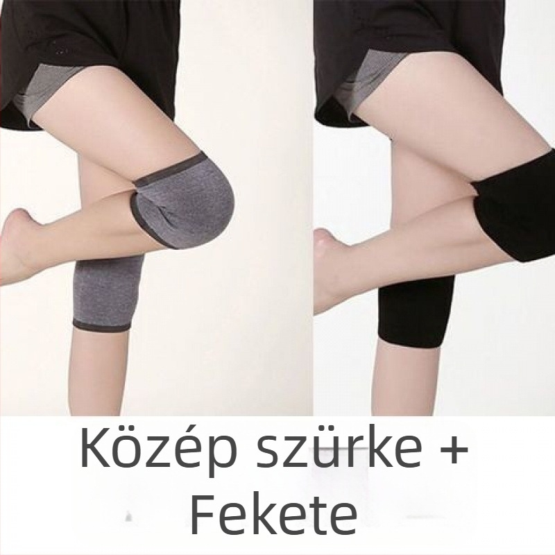 Térdvédők pamut-spandex anyagból, csúszásbiztos, vékony modell, felnőtteknek, sport használatra