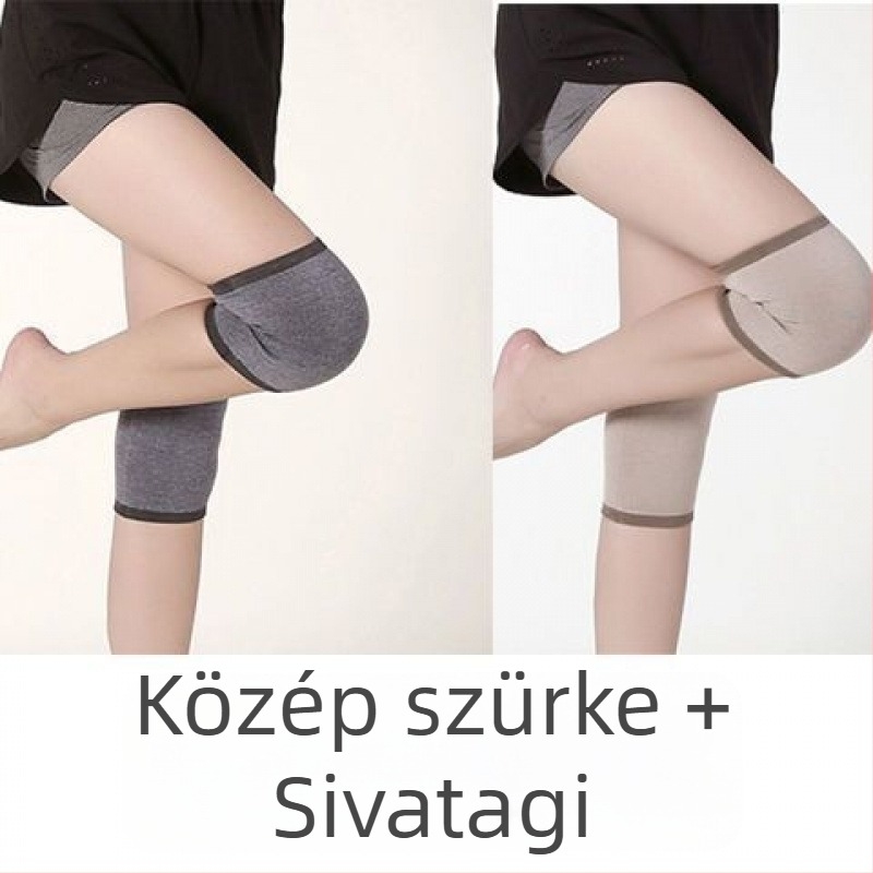 Térdvédők pamut-spandex anyagból, csúszásbiztos, vékony modell, felnőtteknek, sport használatra