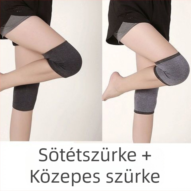 Térdvédők pamut-spandex anyagból, csúszásbiztos, vékony modell, felnőtteknek, sport használatra