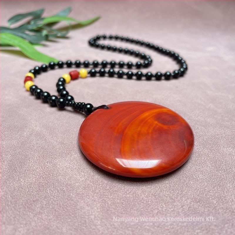 Uniszex achát medál geometriás formával, természetes anyag, VS tisztaság, lógó medál