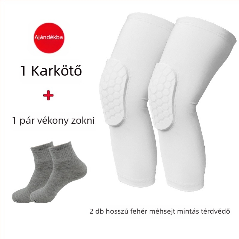 2026 Kosárlabda térdvédők — meleg, lélegző védőfelszerelés, hosszú, szorosan illeszkedő