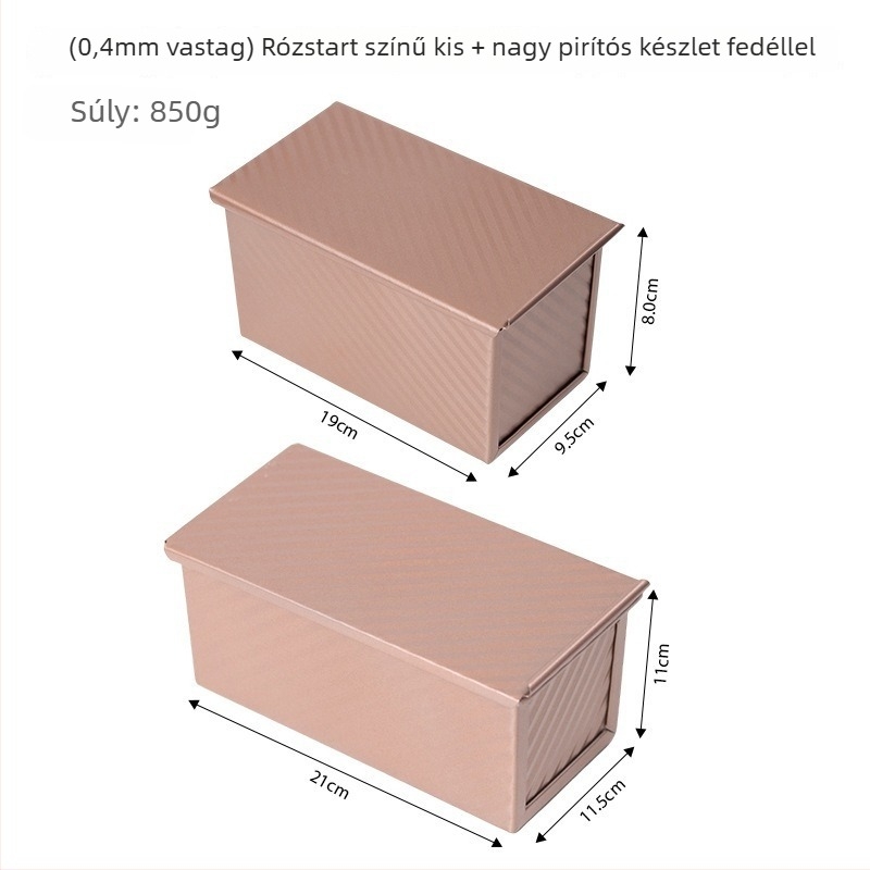 Karbonszénből készült kenyérsütő forma fedővel, szabályos sokszög alakú
