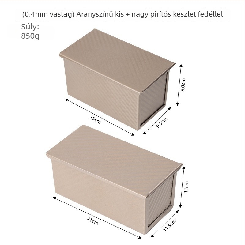 Karbonszénből készült kenyérsütő forma fedővel, szabályos sokszög alakú
