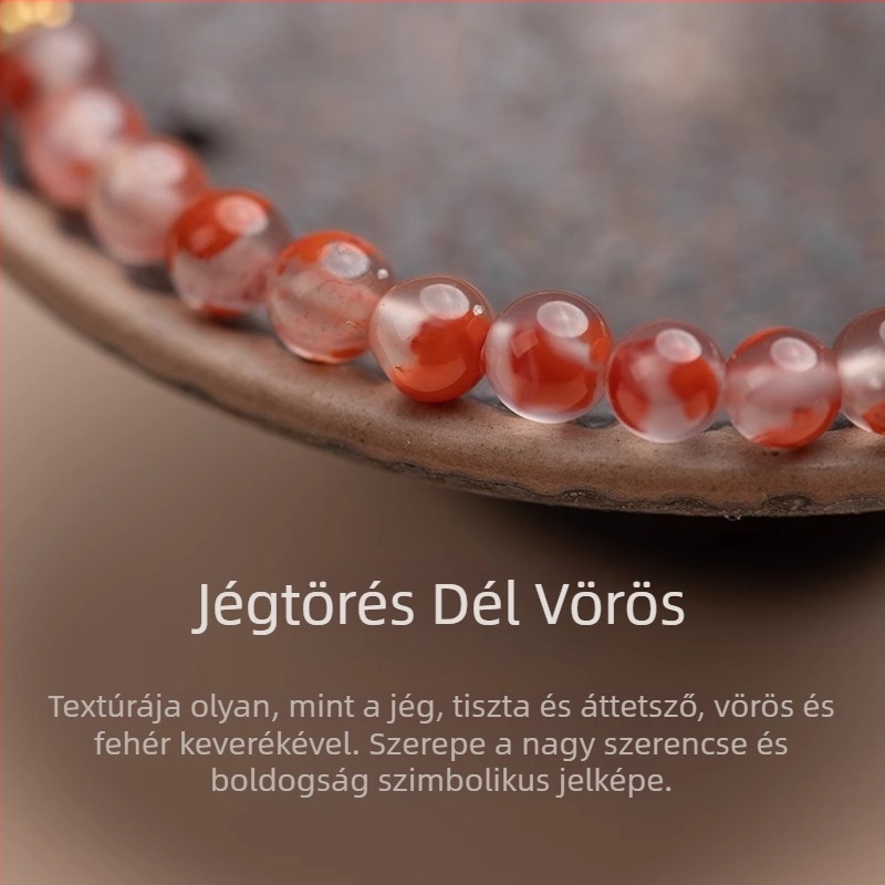 Cinnabar gyöngy karkötő, gyöngyökkel és Hetian jade-dal, vörös achát, romb minta, nőies, vintage palota stílus