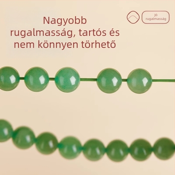 Aventurin geometriai alakú karkötő – uniszex, friss stílusú, gyöngyös ékszer