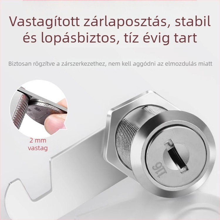 Zárócilinder fiókos szekrényekhez és fémszekrényekhez — Modell M-75, cinkötvözet, modern egyszerű stílus