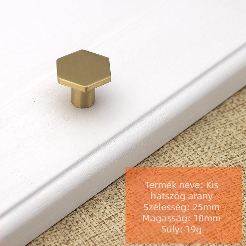 Réz fogantyú bútorokhoz, egylyukú, skandináv minimalista dizájn, szekrényajtókhoz, fiókokhoz és gardróbokhoz, modell t99966552, antioxidáns felületkezelés
