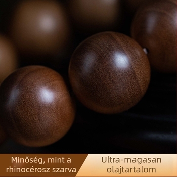 Szantálfa karkötő Buddha gyöngyökkel, etnikus stílus, polírozott felület, 2023 nyári megjelenés, pár karkötő