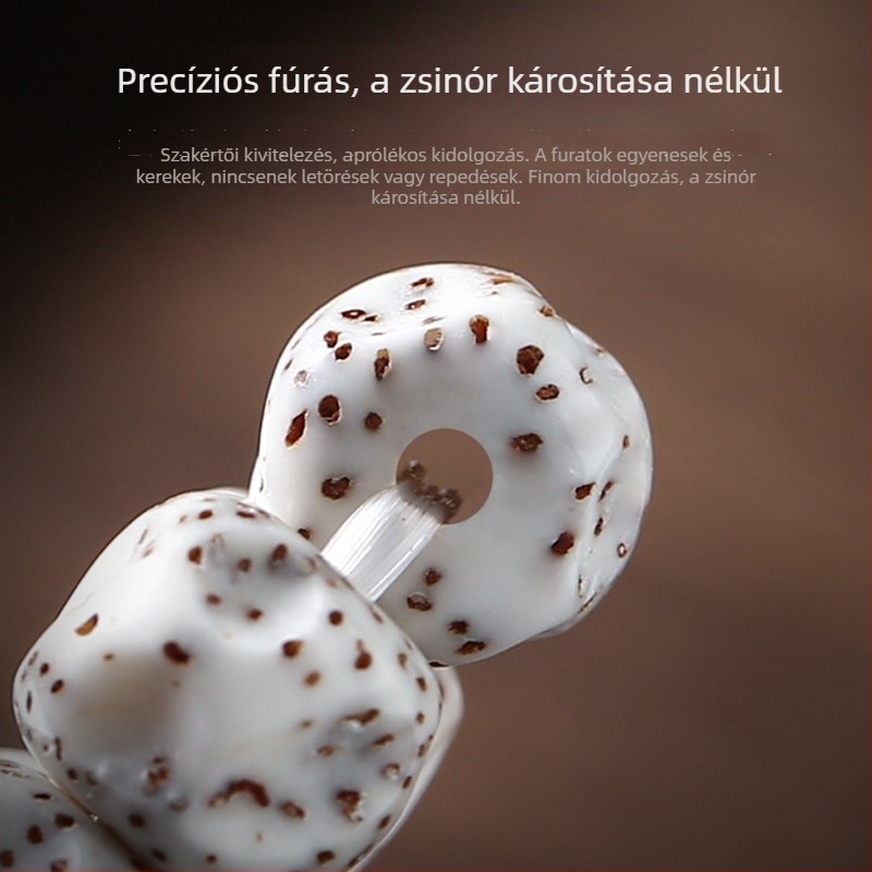 8 mm Bodhi gyöngyök csillag- és hold motívummal, buddhista imádságos karkötő, uniszex, kézzel polírozott