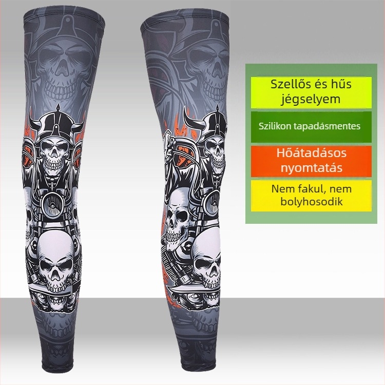 Sportos láb- és talpvédők UV-védelemmel, hosszú fazon, Lycra-Spandex anyag, horgászatért, kerékpározásért és kosárlabdázásért