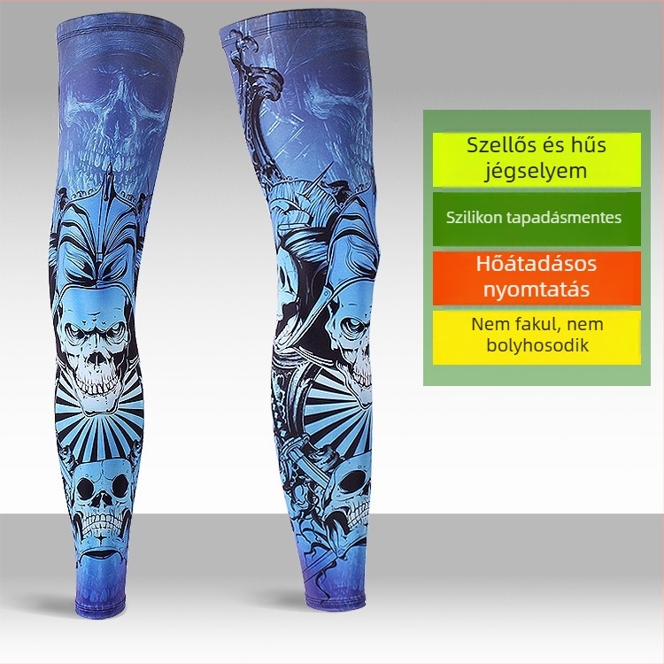 Sportos láb- és talpvédők UV-védelemmel, hosszú fazon, Lycra-Spandex anyag, horgászatért, kerékpározásért és kosárlabdázásért