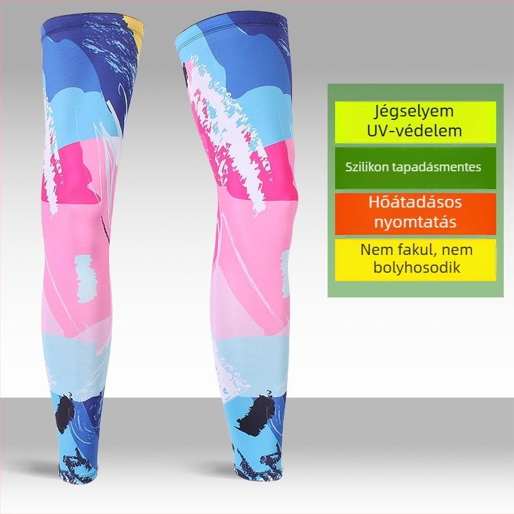 Sportos láb- és talpvédők UV-védelemmel, hosszú fazon, Lycra-Spandex anyag, horgászatért, kerékpározásért és kosárlabdázásért