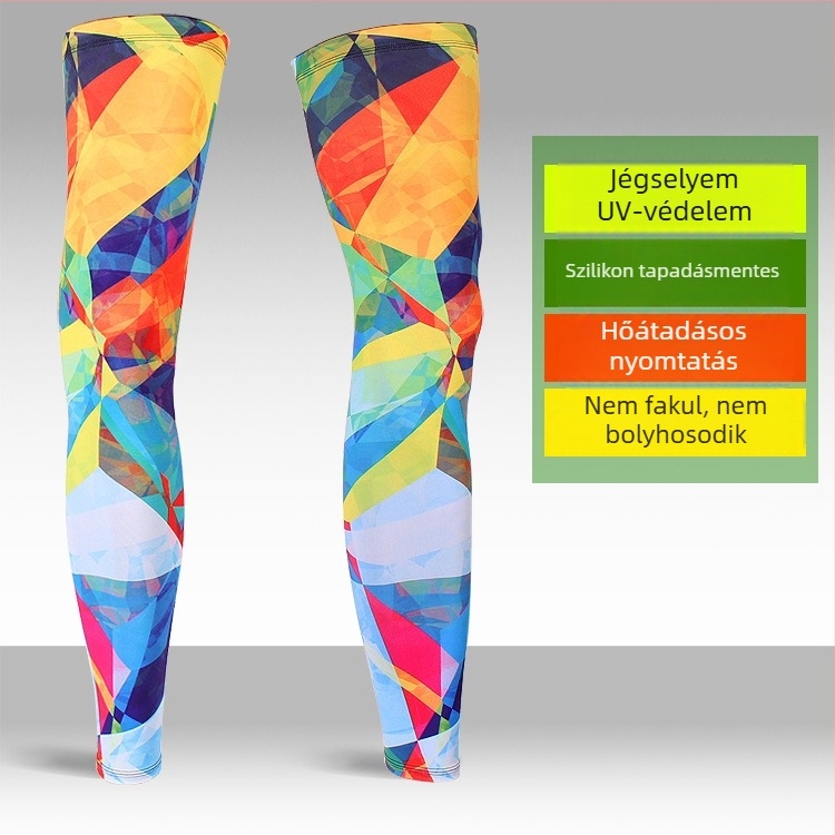 Sportos láb- és talpvédők UV-védelemmel, hosszú fazon, Lycra-Spandex anyag, horgászatért, kerékpározásért és kosárlabdázásért