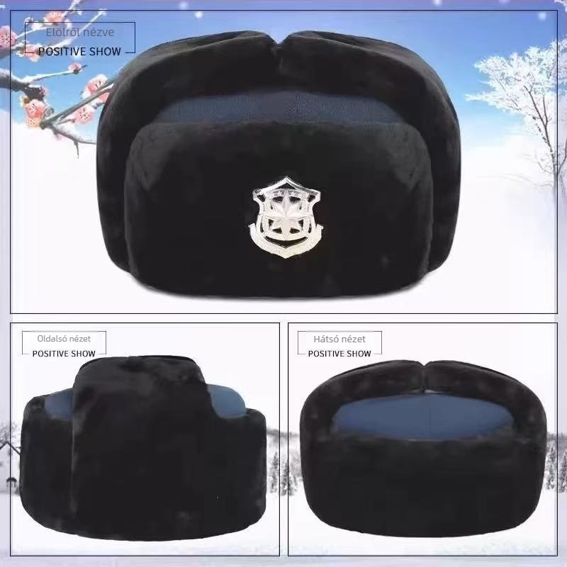 Lei Feng sapka, pamut téli sapka, lapos tetejű, szegély nélküli