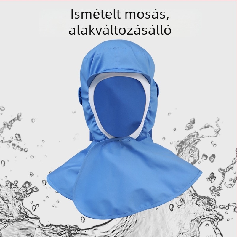 Pamutpulóver munkaszapka rövid karimával, dombor tetejű, egyszínű, logóval testreszabható, élelmiszer-feldolgozásra