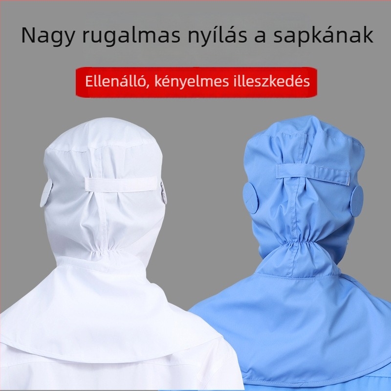Pamutpulóver munkaszapka rövid karimával, dombor tetejű, egyszínű, logóval testreszabható, élelmiszer-feldolgozásra