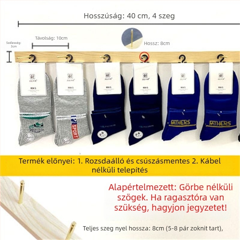 Fali ékszer kiállító polc, több szintes rendező, tömörfa burkolat, TPR anyag, lyukasztási folyamat, stílus Maiden Wind