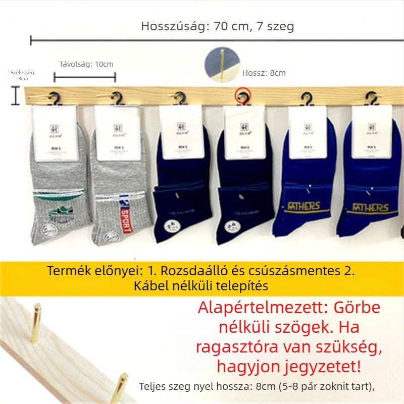 Fali ékszer kiállító polc, több szintes rendező, tömörfa burkolat, TPR anyag, lyukasztási folyamat, stílus Maiden Wind