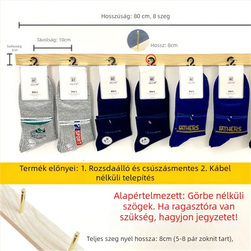 Fali ékszer kiállító polc, több szintes rendező, tömörfa burkolat, TPR anyag, lyukasztási folyamat, stílus Maiden Wind