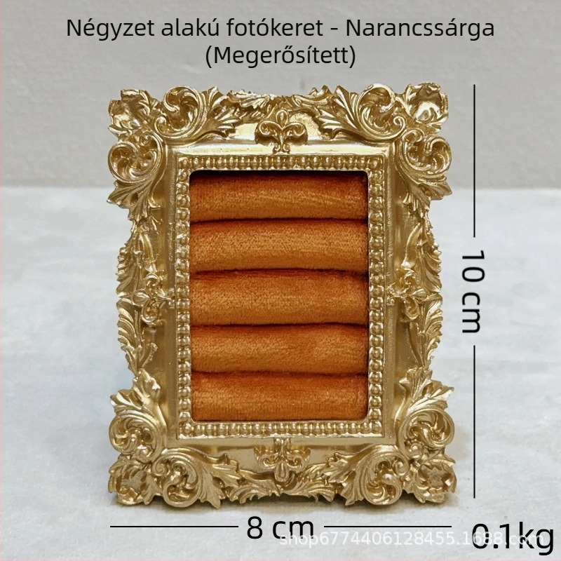 Vintage ékszerkialakító állvány – fém szerkezet, velúr bevonat, négyszögletes kialakítás, egy darabból, vas- művészeti kivitelezés