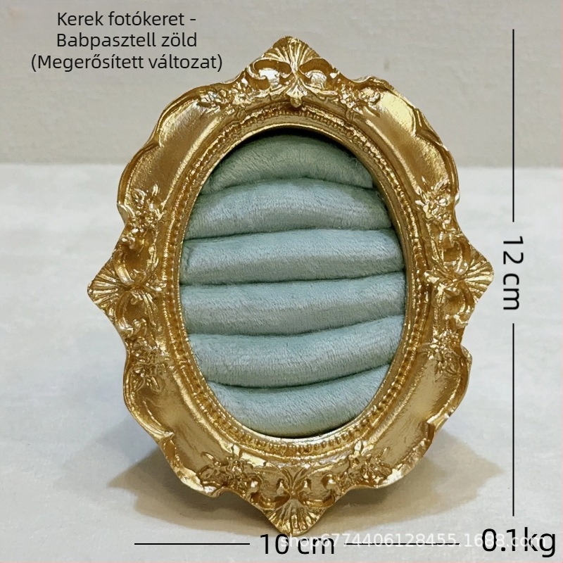 Vintage ékszerkialakító állvány – fém szerkezet, velúr bevonat, négyszögletes kialakítás, egy darabból, vas- művészeti kivitelezés