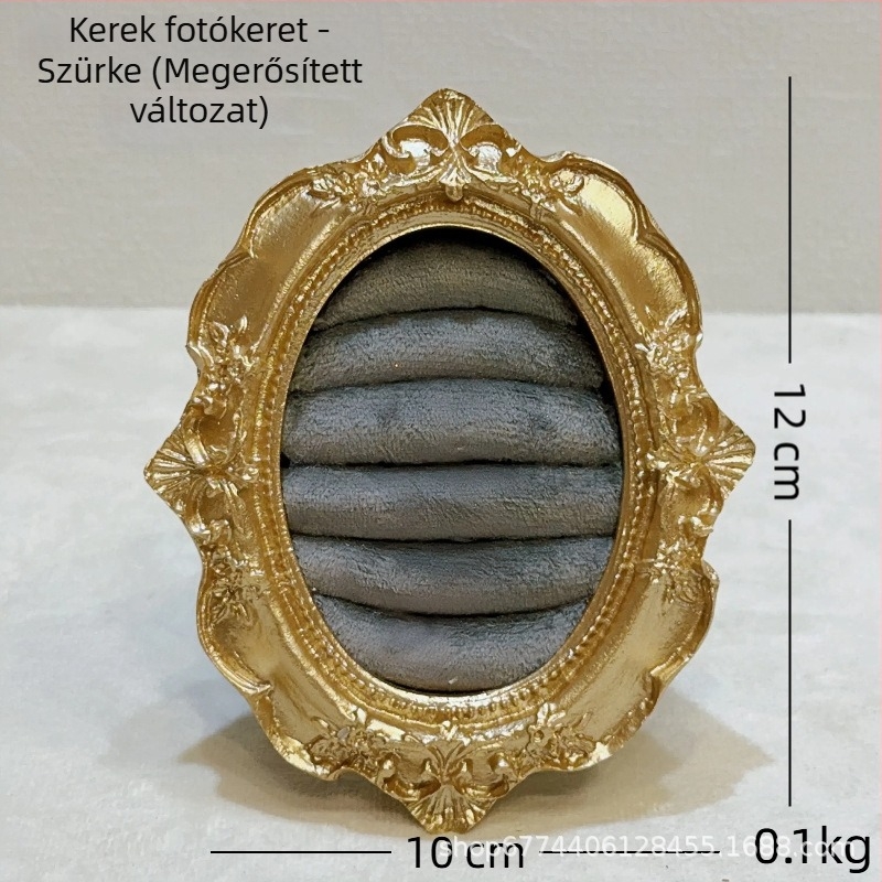 Vintage ékszerkialakító állvány – fém szerkezet, velúr bevonat, négyszögletes kialakítás, egy darabból, vas- művészeti kivitelezés