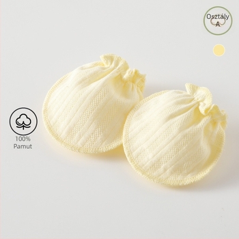 Újszülött anti-karcolás kesztyűk 100% pamutból, kis kézvédő kesztyűk babáknak 0–3 évesek