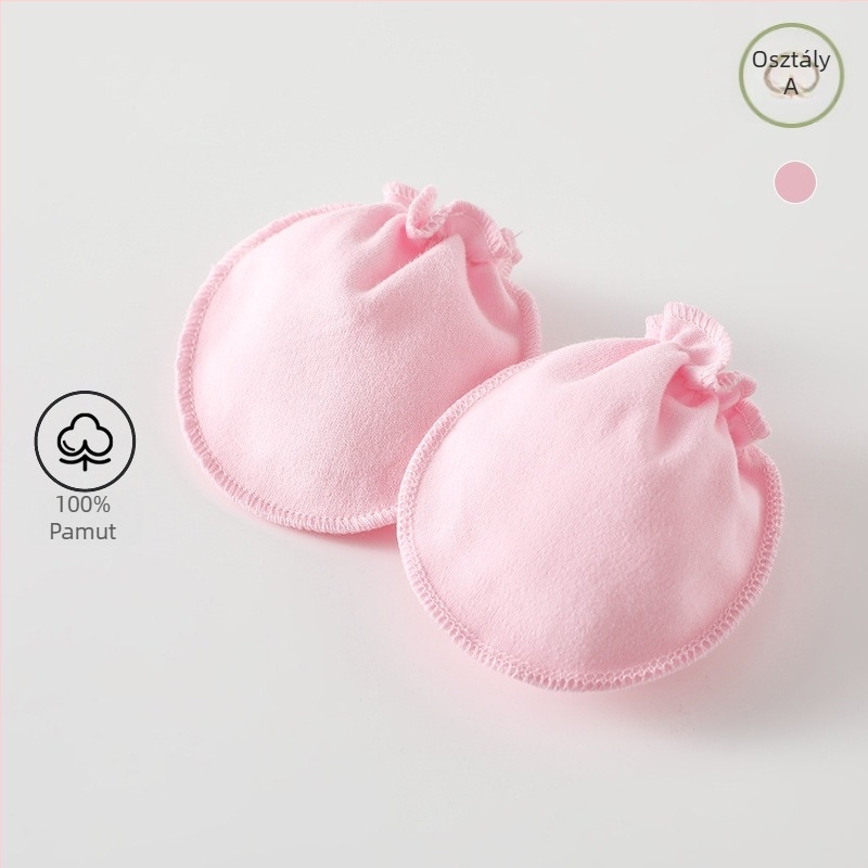 Újszülött anti-karcolás kesztyűk 100% pamutból, kis kézvédő kesztyűk babáknak 0–3 évesek