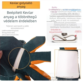Állati edző kesztyűk harapás elleni védelemmel - kutya harapás elleni védelem, karcolás elleni védelem, körömvágás - Wan Jia, 318 g, gyári használat