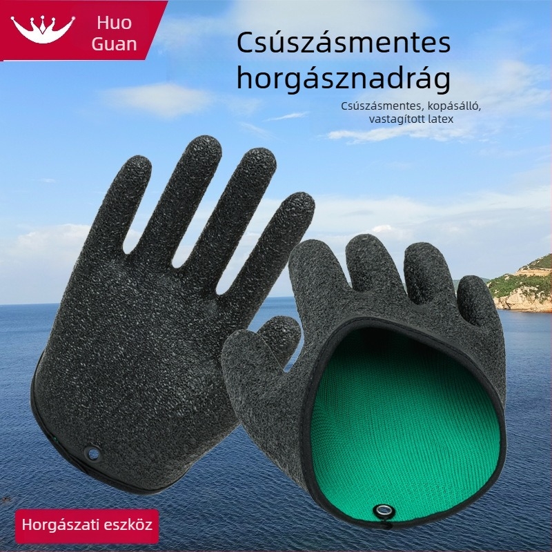 Horgász kesztyű tövis elleni védelemmel, súly 40 g