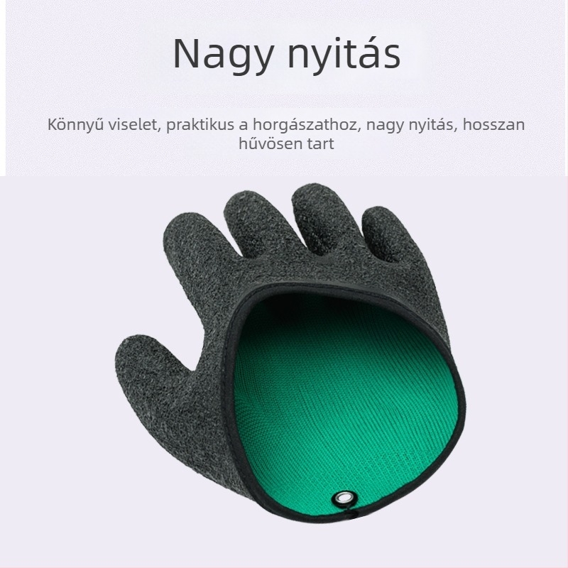 Horgász kesztyű tövis elleni védelemmel, súly 40 g