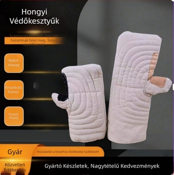 Munkavédelmi kesztyűk, pamutból, kopásálló hegesztéshez, 350 g