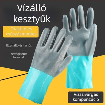 Olajálló csúszásmentes munkakesztyűk, sav- és lúgálló, 200 g
