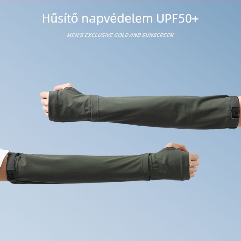 Férfi napvédő karvédők autóvezetéshez és kerékpározáshoz, nylon anyagból, UV védelem, tavasz 2025