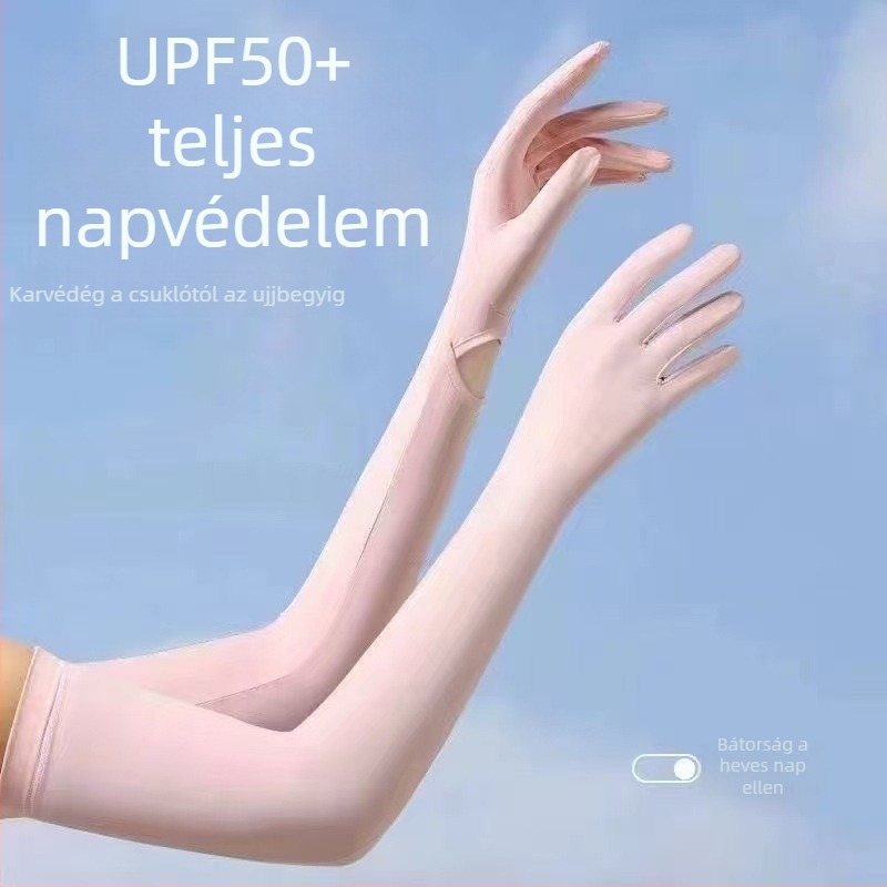 Ice Silk UV-védő karhüvely vezetéshez és kerékpározáshoz – lélegző, vékony anyag (Ice Silk 61–70%, poliészter)