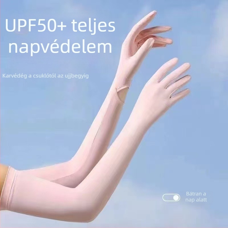Ice Silk UV-védő karhüvely vezetéshez és kerékpározáshoz – lélegző, vékony anyag (Ice Silk 61–70%, poliészter)