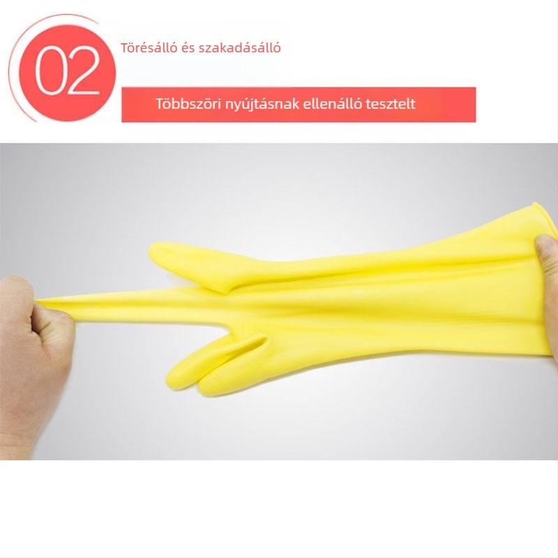 Latex kesztyűk, csúszásmentes, sav- és lúgálló, háztartási feladatokra: mosás, mosogatás, élelmiszer-kezelés és halak kezelése