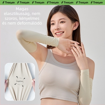 Ujjatlan nylon karvédő, jég-selyem hatású textúra, UV-védelem kerékpározáshoz (81–95% nylon)
