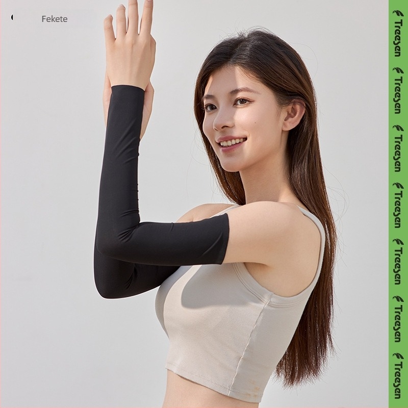 Ujjatlan nylon karvédő, jég-selyem hatású textúra, UV-védelem kerékpározáshoz (81–95% nylon)