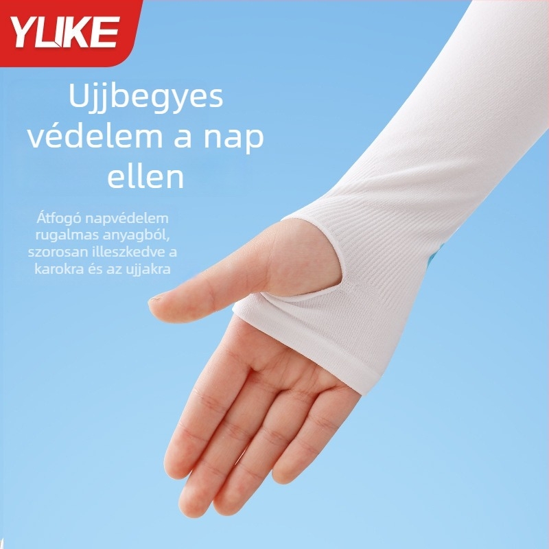 Kültéri gyerek nejlon ujjvédők – uniszex, UV védelem, törött virágok mintázata