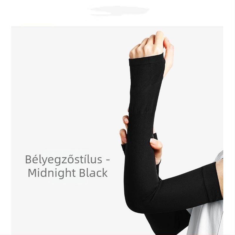 Uniszex UV-védős karvédők, hosszúak, egyszínűek, Spandex/Lycra anyagból, szabadtéri sportokra (kerékpár, túra, futás, horgászat)
