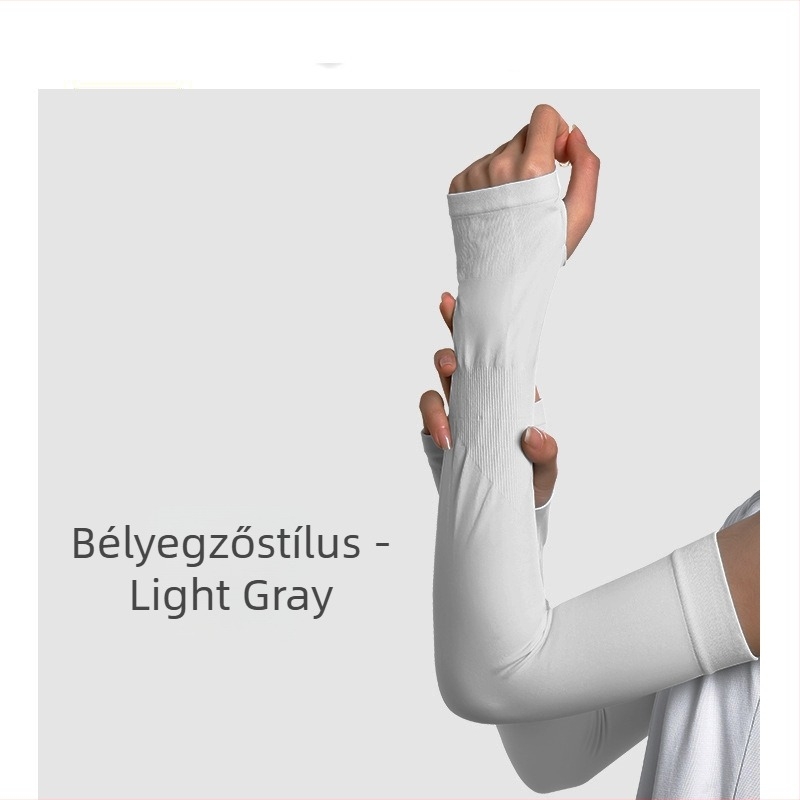 Uniszex UV-védős karvédők, hosszúak, egyszínűek, Spandex/Lycra anyagból, szabadtéri sportokra (kerékpár, túra, futás, horgászat)