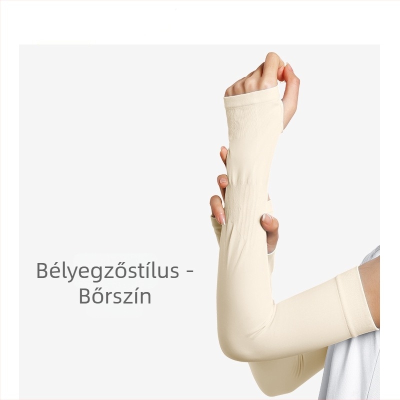 Uniszex UV-védős karvédők, hosszúak, egyszínűek, Spandex/Lycra anyagból, szabadtéri sportokra (kerékpár, túra, futás, horgászat)