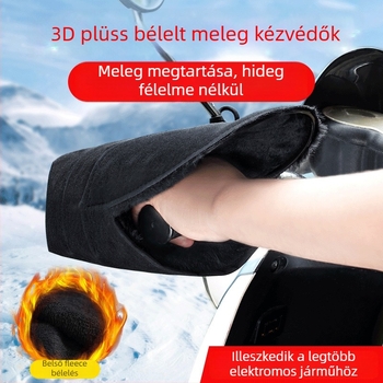 Elektromos jármű kormányvédő - velúr anyag, vastag téli kialakítás, szélvédő és hőszigetelés, TDGO
